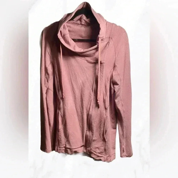 Lululemon "Coast Easy " long sleeve Heathered Misty Merlot long sleeve wrap 8 - Picture 3 of 4